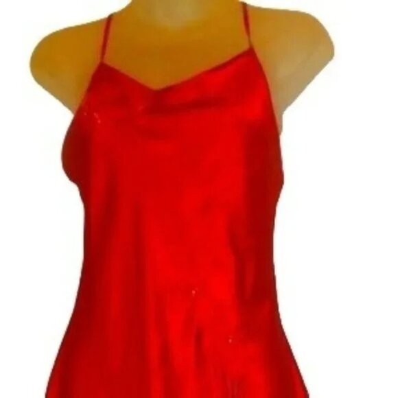 Victoria's Secret Red Vintage y2k Satin Lace Chemise Slip - Picture 3 of 6